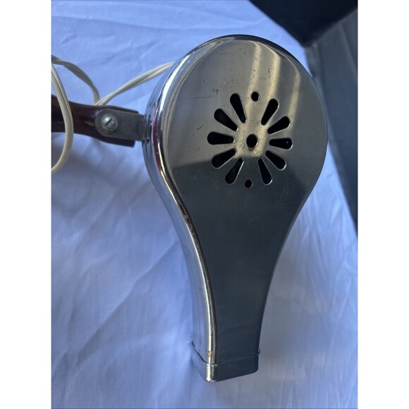 1950S SUPERIOR ELECTRIC PRODUCTS CHROME HAIR DRYER #823 W/STAND TESTED &WORKS - Picture 4 of 5